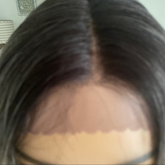 Blonde Lace Front Asymmetrical Bob Wig - Picture 6 of 6